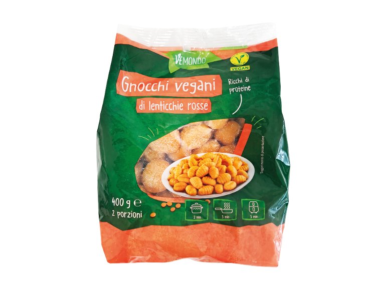 Gnocchi vegani di lenticchie rosse