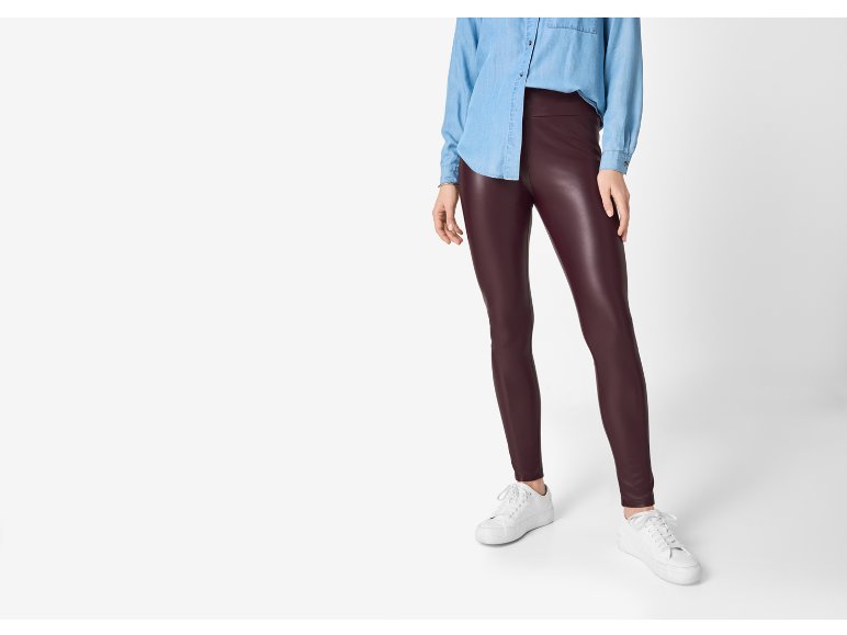 Leggings in semilpelle da donna