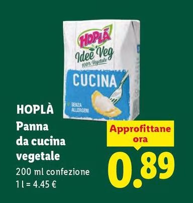 Hoplà - Panna Da Cucina Vegetale