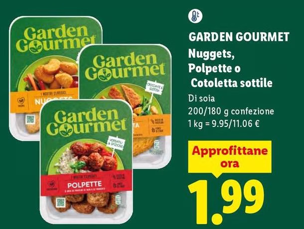 Garden Gourmet - Nuggets, Polpette O Cotoletta Sottile