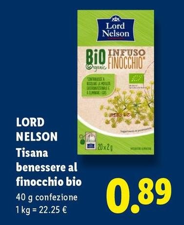 Lord Nelson - Tisana Benessere Al Finocchio Bio
