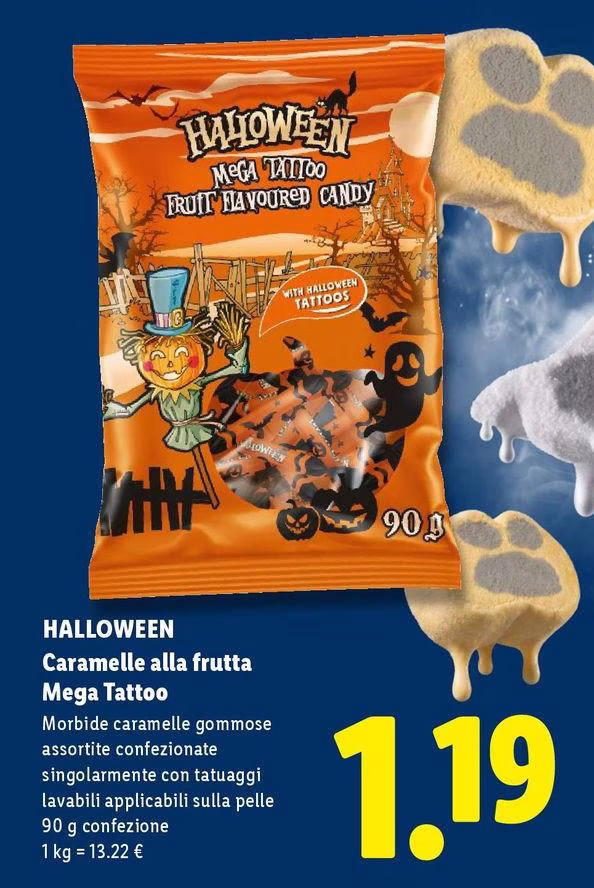 Halloween - Caramelle Alla Frutta Mega Tatto