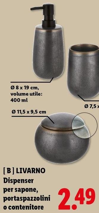 Livarno - Dispenser Per Sapone/Portaspazzolini O Contenitore