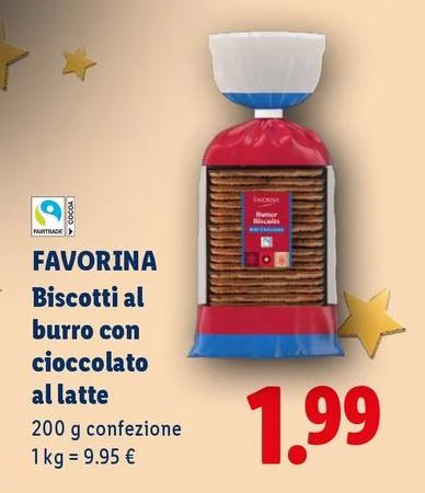 Favorina - Biscotti Al Burro Con Cioccolato Al Latte