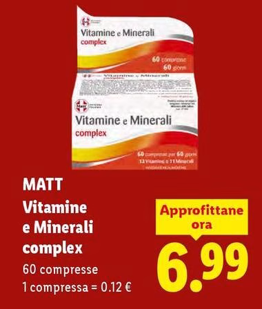 Matt - Vitamine E Minerali Complex