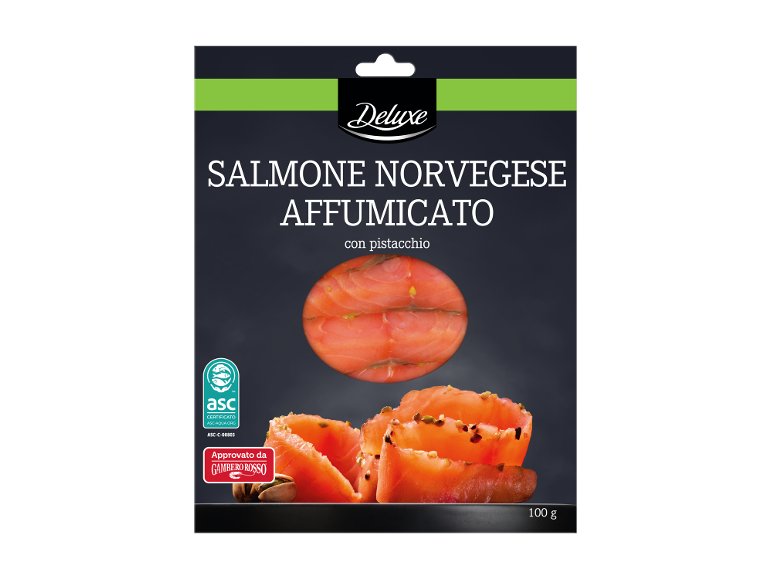 Salmone norvegese affumicato con pistacchio