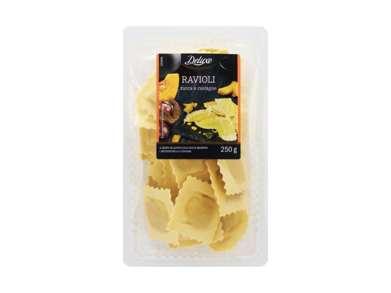 Ravioli alla zucca e castagne