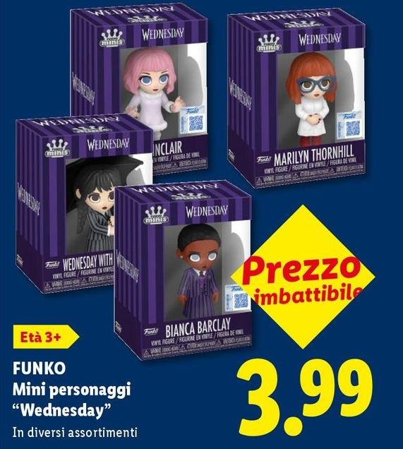Funko - Mini Personaggi "Wednesday"