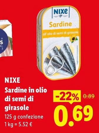 Nixe - Sardine In Olio Di Semi Di Girasole