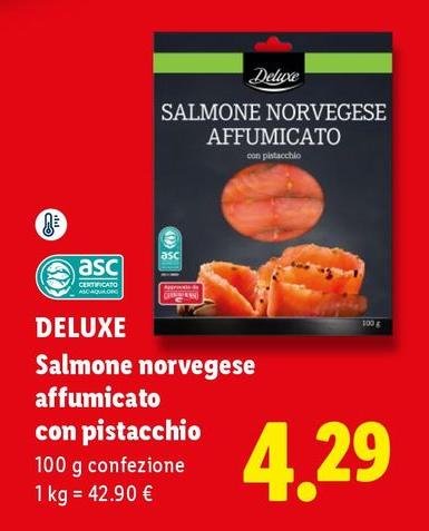 Deluxe - Salmone Norvegese Affumicato Con Pistacchio