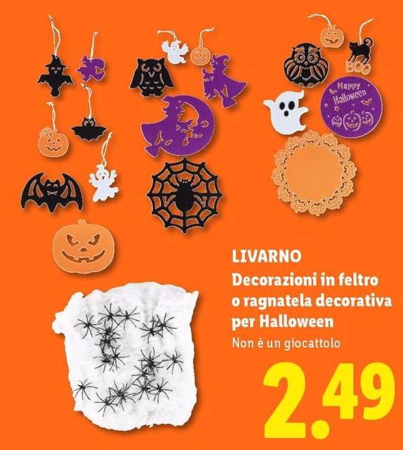 Livarno - Decorazioni In Feltro O Ragnatela Decorativa Per Halloween