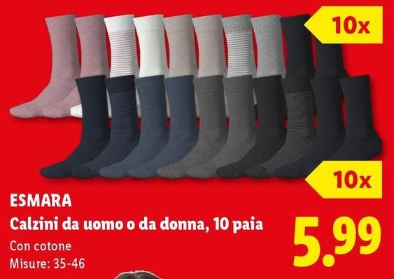 Esmara - Calzini Da Uomo O Da Donna,10 Paia
