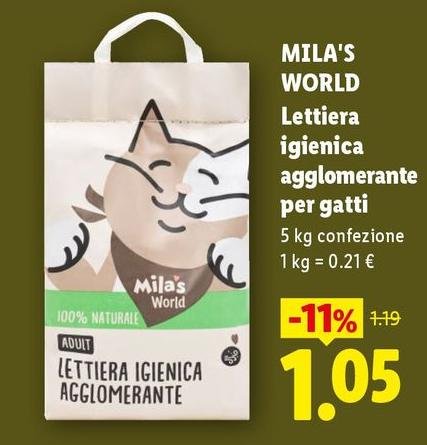 Mila's World - Lettiera Igienica Agglomerante Per Gatti