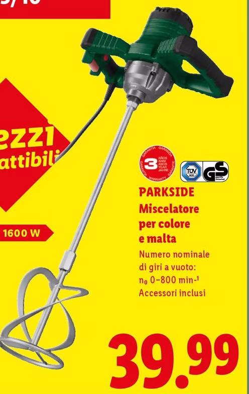 Parkside - Miscelatore Per Colore E Malta
