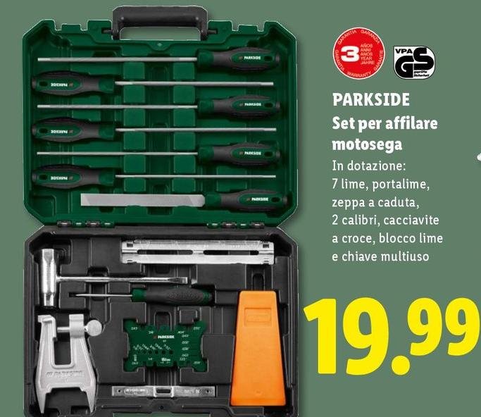 Parkside - Set Per Affilare Motosega