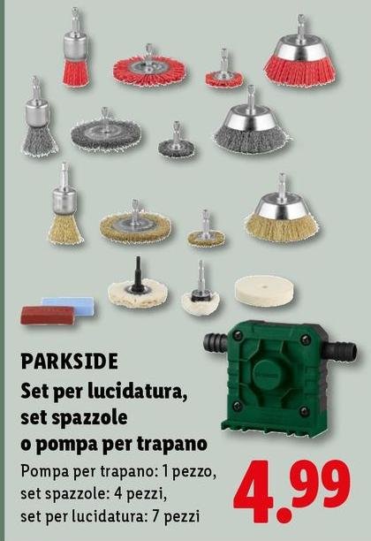 Parkside - Set Per Lucidatura, Set Spazzole O Pompa Per Trapano