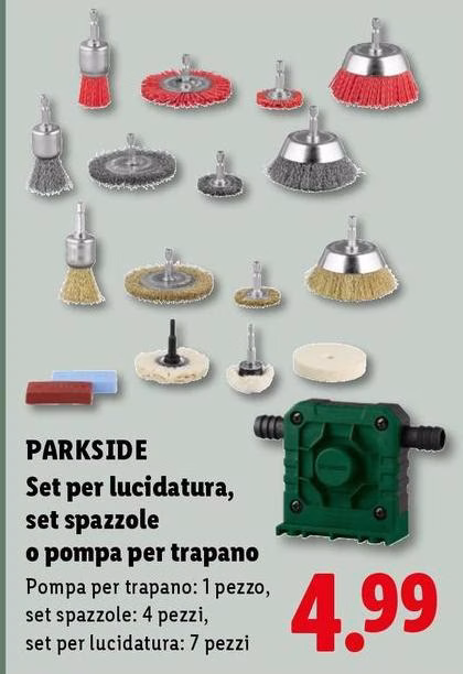 Parkside - Set Per Lucidatura, Set Spazzole O Pompa Per Trapano