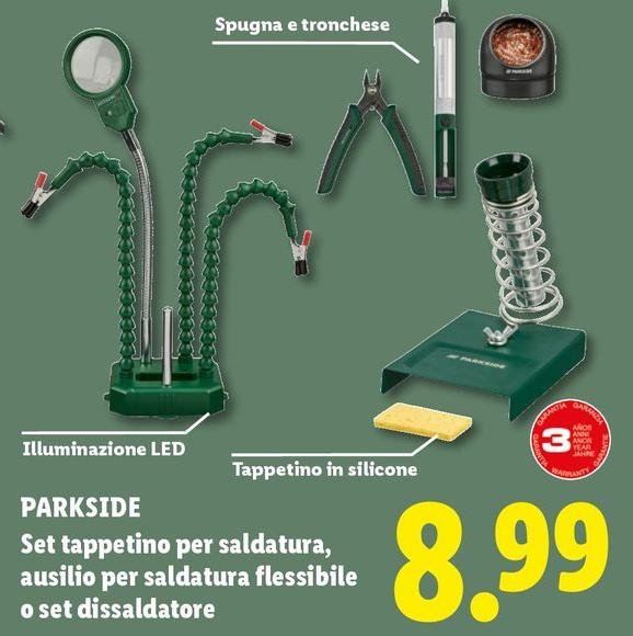 Parkside - Set Tappetino Per Saldatura, Ausilio Per Saldatura Flessibile O Set Dissaldatore