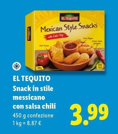 El tequito - Snack In Stile Messicano Con Salsa Chili