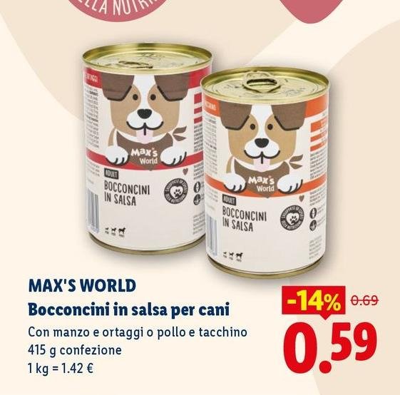 Bocconcini In Salsa Per Cani