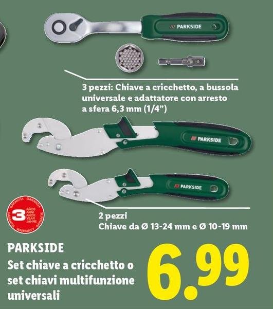 Parkside - Set Chiave A Cricchetto O Set Chiavi Multifunzione