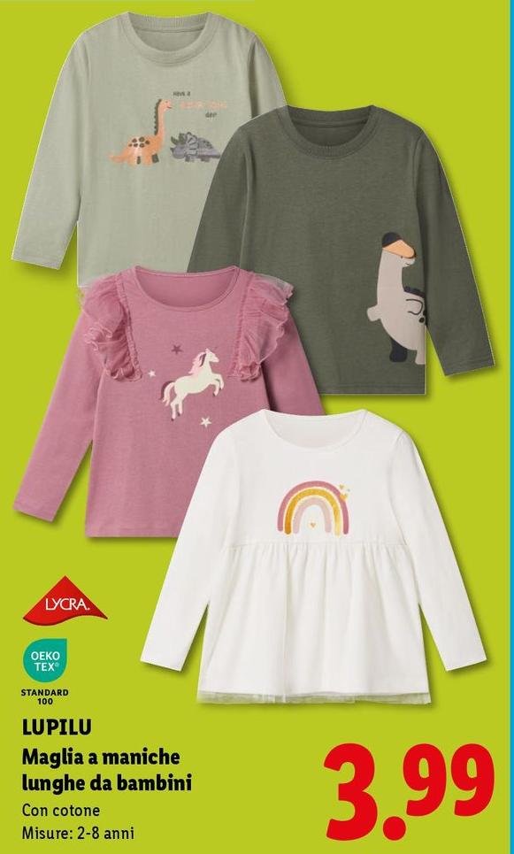Tex - Maglia A Maniche Lunghe Da Bambini