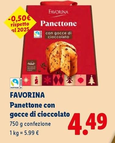 Favorina - Panettone Con Gocce Di Cioccolato
