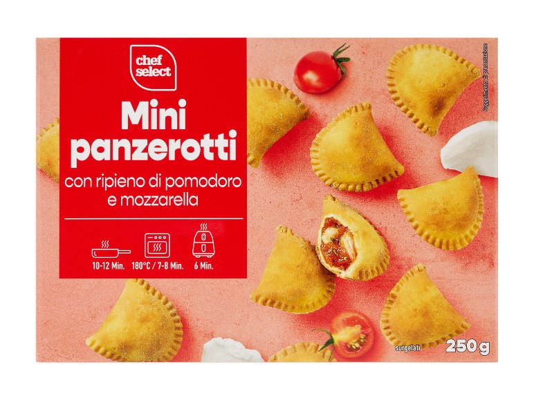 Mini panzerotti con ripieno di pomodoro e mozzarella