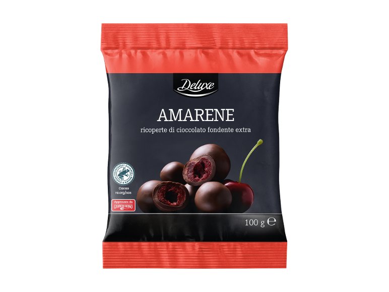 Frutta ricoperta di cioccolato fondente