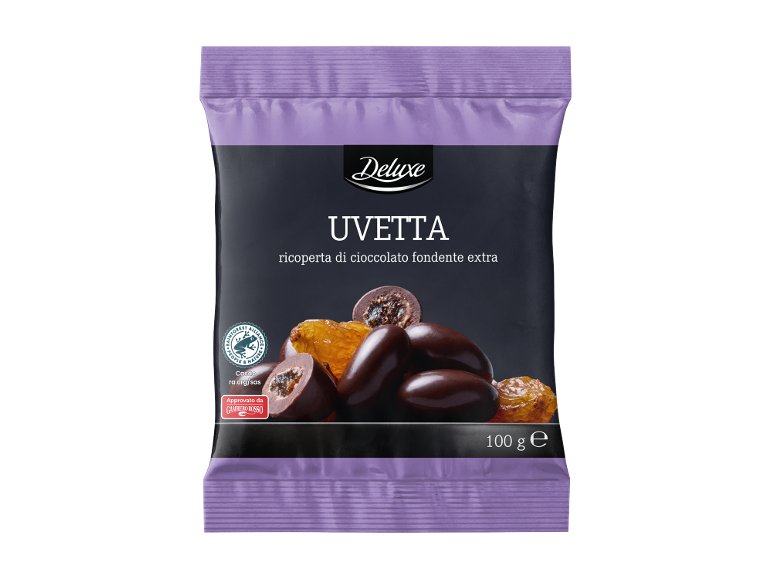 Frutta ricoperta di cioccolato fondente