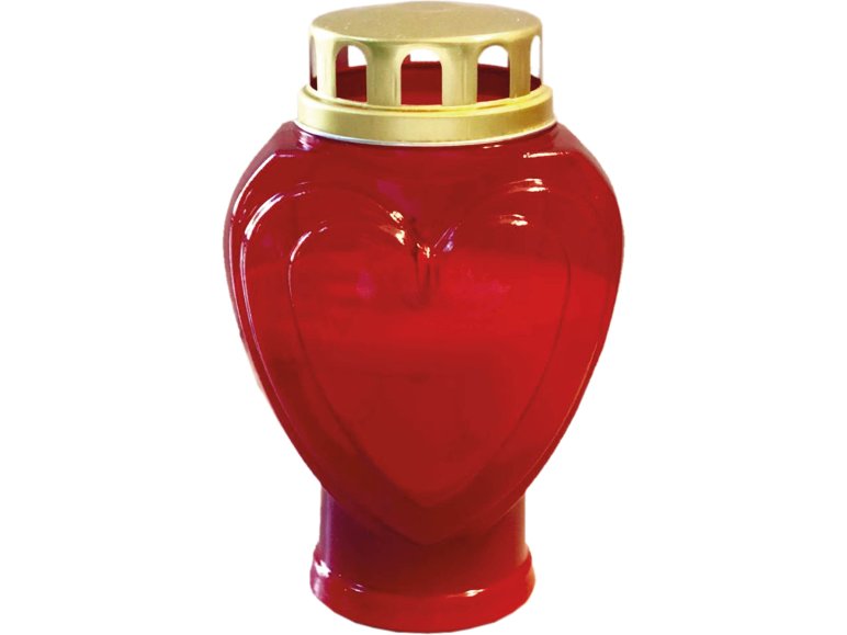 Cero votivo a forma di cuore, 1 pezzo