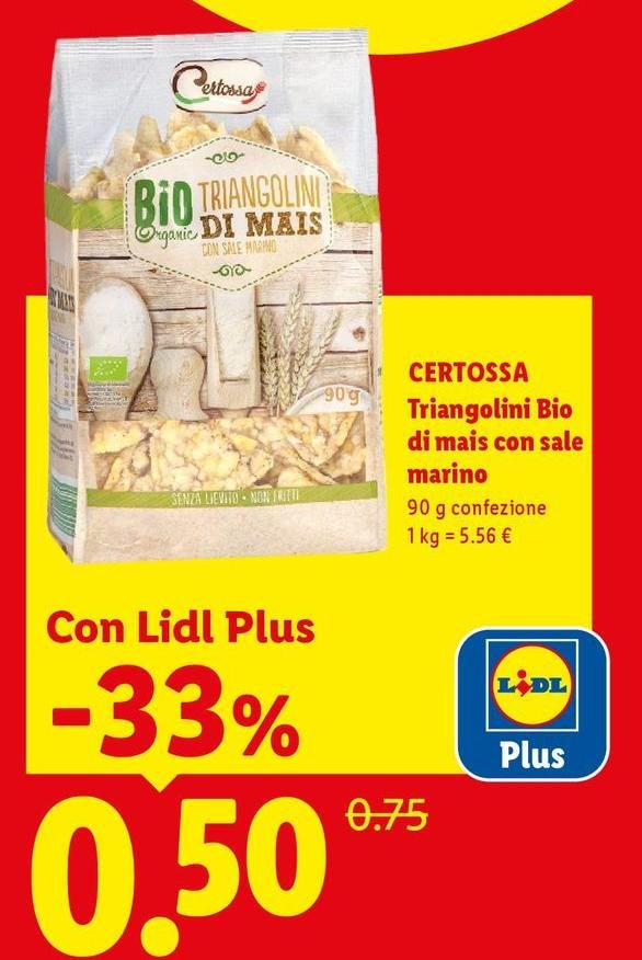 Certossa - Triangolini Bio Di Mais Con Sale