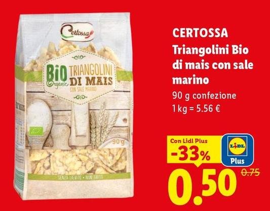 Certossa - Triangolini Bio Di Mais Con Sale Marino