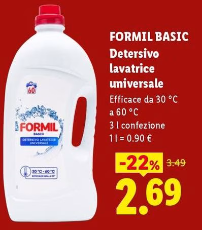 Formil Basic - Detersivo Lavatrice Universale