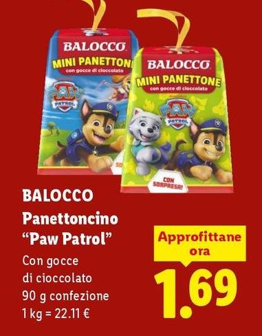 Balocco - Panettoncino "Paw Patrol"