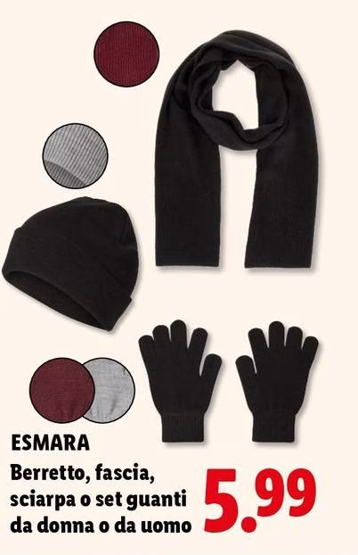 Esmara - Berretto, Fascia, Sciarpa O Set Guanti Da Donna O Da Uomo