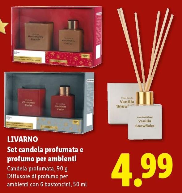 Livrano - Set Candela Profumata E Profumo Per Ambienti