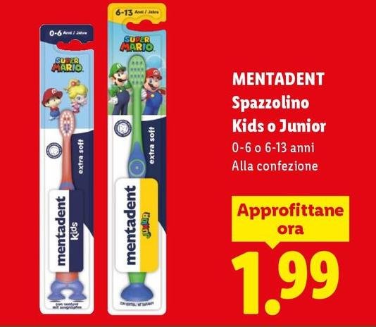 Mentadent - Spazzolino Kids O Junior