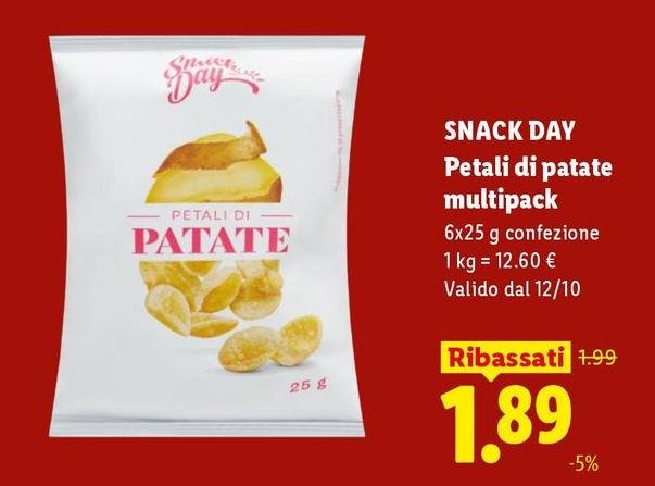 Snack Day Petali Di Patate Multipack