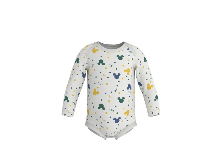 Body a manica lunga da neonati, 2 pezzi "Mickey Mouse, Minnie Mouse"