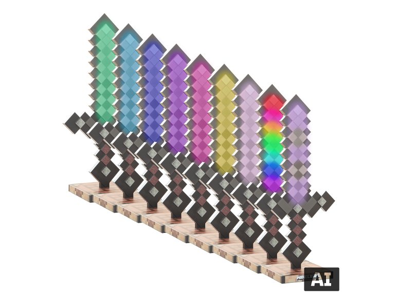 Lampada a forma di spada "Minecraft"