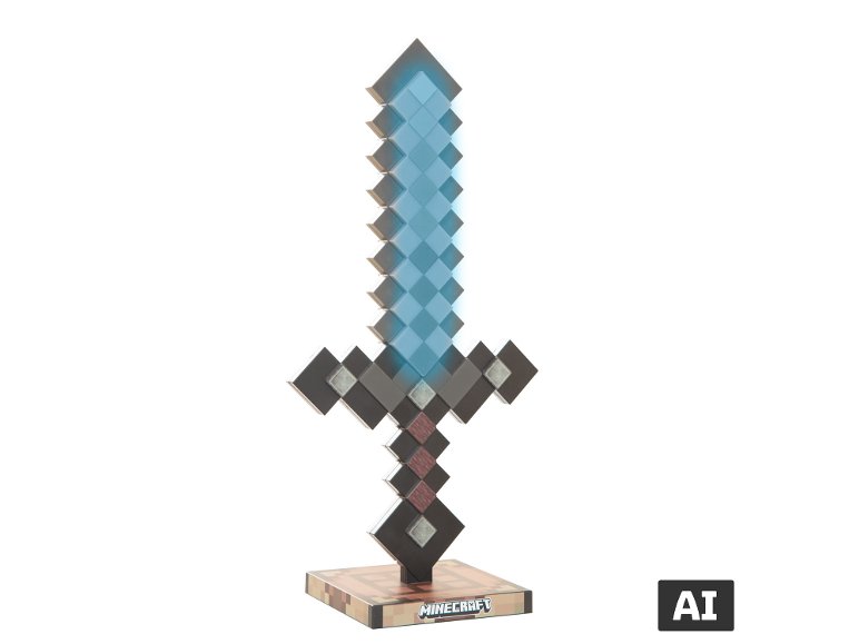 Lampada a forma di spada "Minecraft"