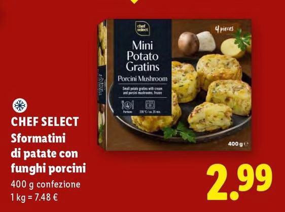 Chef Select - Sformatini Di Patate Con Funghi Porcini
