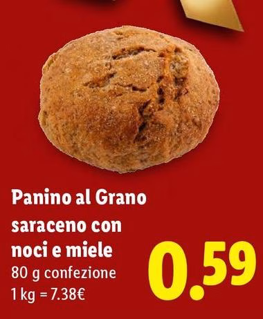 Panino Al Grano Saraceno Con Noci E Miele