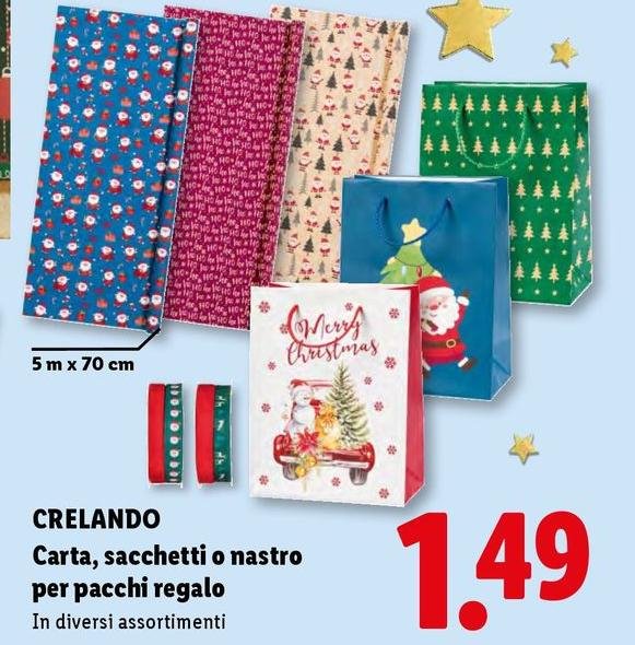Crelando - Carta, Sacchetti O Nastro Per Pacchi Regalo