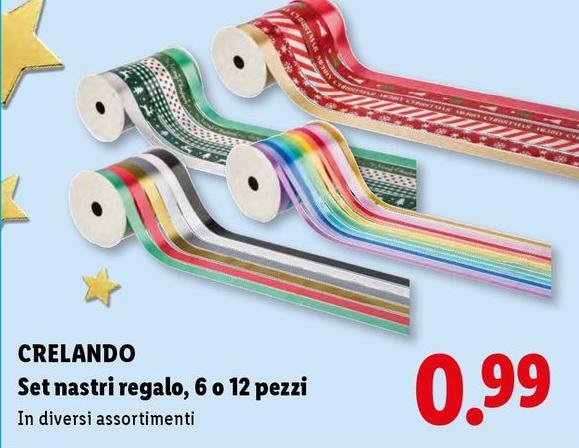 Crelando - Set Nastri Regalo, 6 O 12 Pezzi
