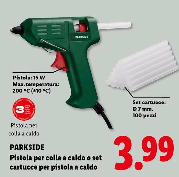 Parkside - Pistola Per Colla A Caldo O Set Cartucce Per Pistola A Caldo