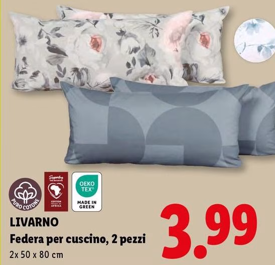 Livarno - Federa Per Cuscino, 2 Pezzi
