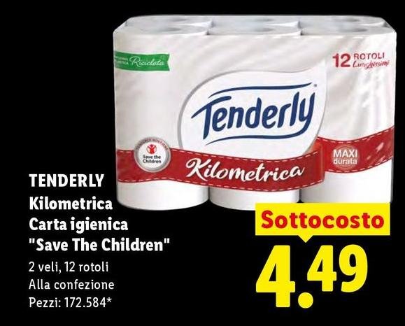 Tenderly - Kilometrica Carta Igienica "Save The Children"