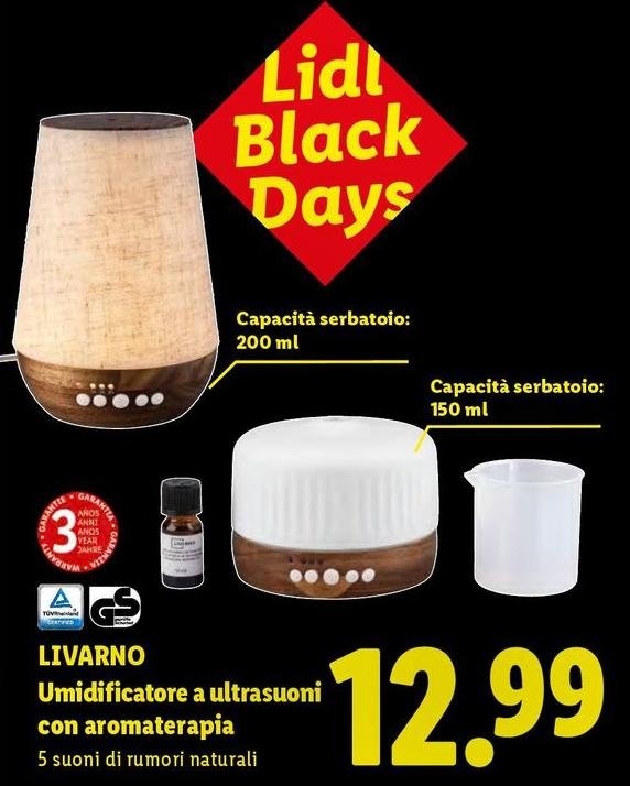 Livarno - Umidificatore A Ultrasuoni Con Aromaterapia